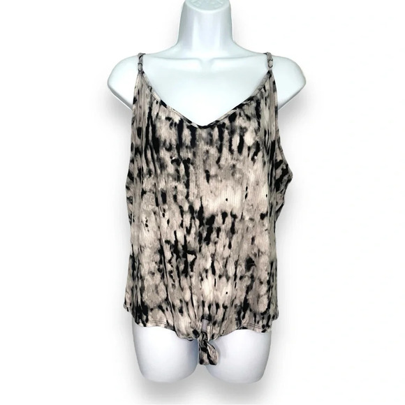 Secret Treasures Tie-Dye Tank Top 2X Black & White Sleeveless Adjustable Straps - Picture 6 of 8